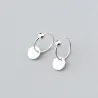 925 Argent Sterling - Boucles d'oreilles minimalist Hoop - Bijoux