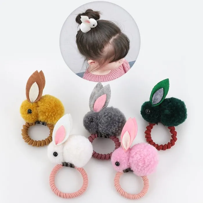 Bande de cheveux élastiques avec lapin
