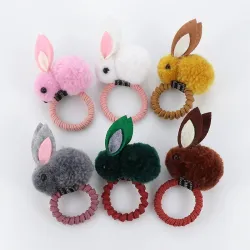 Bande de cheveux élastiques avec lapin