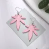 Hemp Leaves - Dangle Earrings - Geometric Drop EarringsEarrings