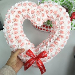 Heart shaped decoration - made of infinity rosesValentine's day