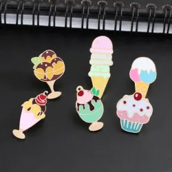 Crème glacée - Cake - Cartoon - Brooch