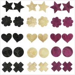 10pairs - Lace - Nipple Covers - Star - Circle - HeartBeachwear