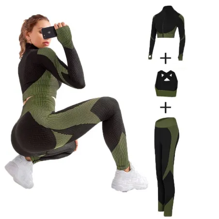 Femmes - Ensembles de Yoga - Sport - Costumes de gym - Longues Manches