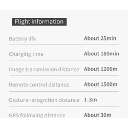 KF107 - GPS - 5G - WiFi - 1.2KM - 4K Servo Camera - Optical Flow Positioning - Brushless - Foldable - One Battery