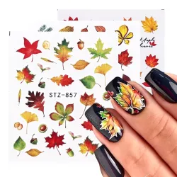 Feuilles de chute - stickers ongles