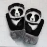 Enfants mitaines d'hiver avec des animaux de caricatures - gants doux