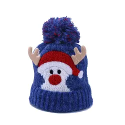 Chapeau d'hiver chaud avec pom pom pom pom- Santa Claus - cornes de rennes