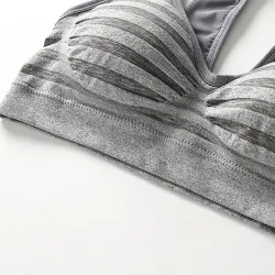 Soutien-gorge de coton rayé avec poussette
