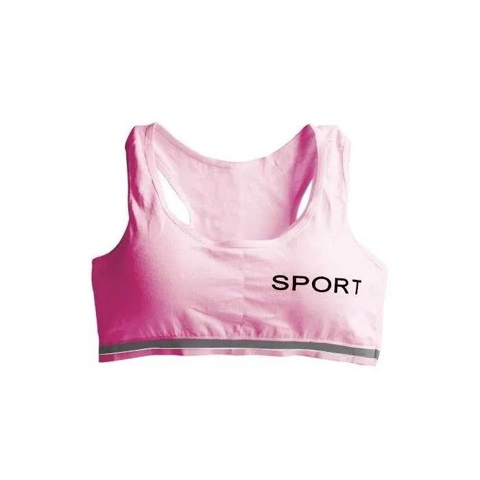 "SPORT" print - cotton fitness padded braWomen's fashion
