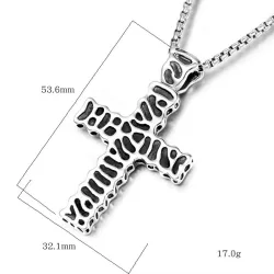 Vintage cross pendant - stainless steel necklaceNecklaces