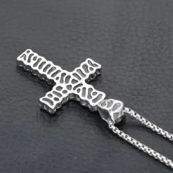 Vintage cross pendant - stainless steel necklaceNecklaces