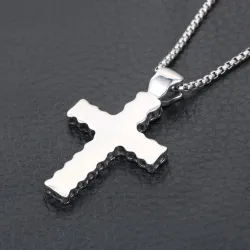 Vintage cross pendant - stainless steel necklaceNecklaces