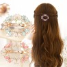 Elegant hair clip with crystals & butterfliesBrooches