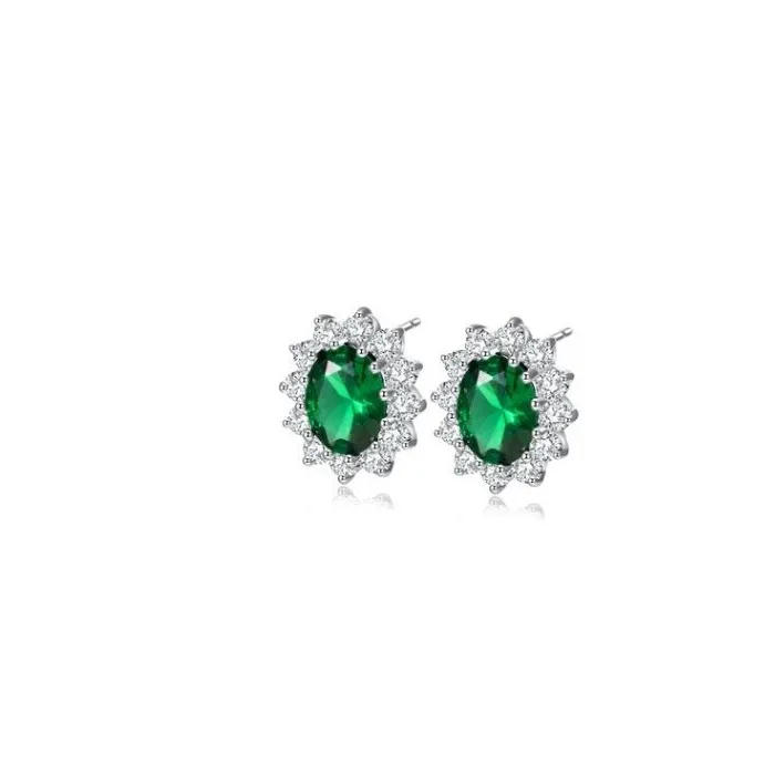Boucles d'oreilles luxueuses avec cristaux - 925 argent sterling