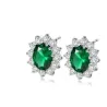 Boucles d'oreilles luxueuses avec cristaux - 925 argent sterling