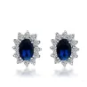 Boucles d'oreilles luxueuses avec cristaux - 925 argent sterling