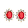 Boucles d'oreilles luxueuses avec cristaux - 925 argent sterling