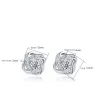 Boucles d'oreilles rondes exclusives avec cristaux - 925 argent sterling