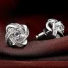 Boucles d'oreilles rondes exclusives avec cristaux - 925 argent sterling