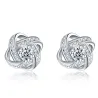 Boucles d'oreilles rondes exclusives avec cristaux - 925 argent sterling