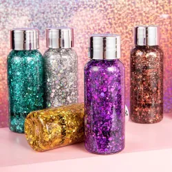 Paillettes liquides - maquillage gel - fard d'oeil - rouge à lèvres