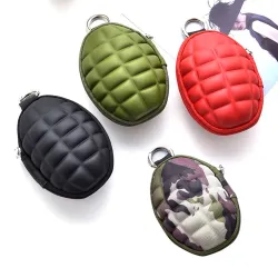 organisateur de clés de voiture - sac de poche avec fermeture éclair & porte-clés - forme de grenade