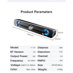 USB - haut-parleur Bluetooth - stéréo - subwoofer - étanche