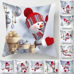 Snowman de Noël - housse de coussin - 45 * 45 cm