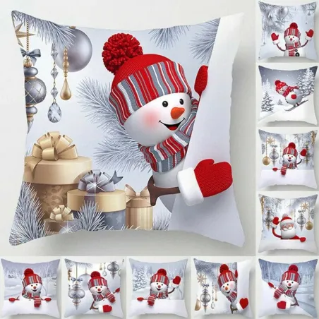 Snowman de Noël - housse de coussin - 45 * 45 cm