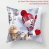 Snowman de Noël - housse de coussin - 45 * 45 cm