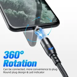 Micro usb - câble magnétique - type c - câble de charge