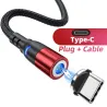 Micro usb - câble magnétique - type c - câble de charge
