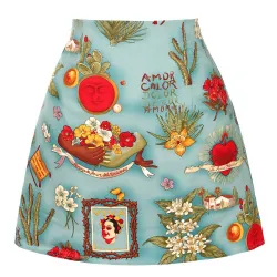 Rétro - vintage - jupe en coton - imprimé floral