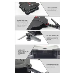 Chaque pièce E55 Mini - WiFi - FPV - Foldable - Red - RTF