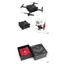 Chaque pièce E55 Mini - WiFi - FPV - Foldable - Red - RTF