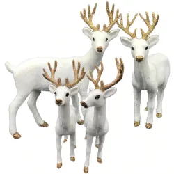 Décoration de Noël - renne blanche - deer