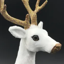 Décoration de Noël - renne blanche - deer