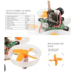 Chaqueine E010S - Micro - FPV - Récepteur compatible Frsky