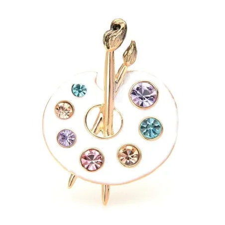 Palette de peinture Broches - Crystal - Enamel - Noir - Blanc