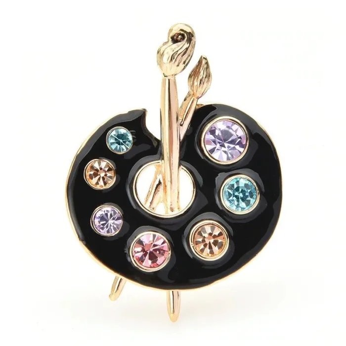 Palette de peinture Broches - Crystal - Enamel - Noir - Blanc