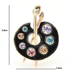 Palette de peinture Broches - Crystal - Enamel - Noir - Blanc