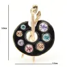 Palette de peinture Broches - Crystal - Enamel - Noir - Blanc