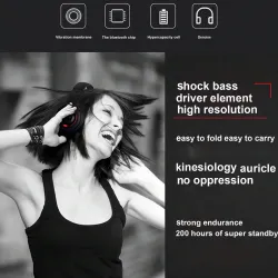 Casque Bluetooth sans fil avec microphone - casque