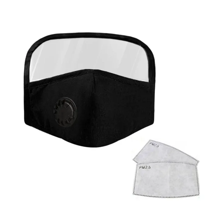 Masque visage - Lavable - Noir - Bleu - Rouge