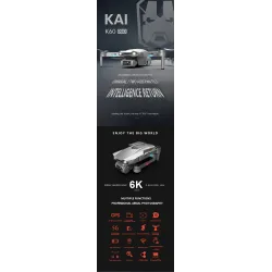 XKJ K60 PRO - 5G - WiFi - FPV - Caméra double 6K - 30mins Temps de vol - Foldable - Brushless - RTF