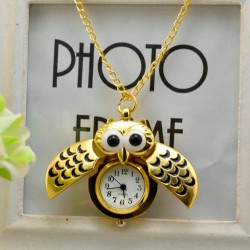 Vintage - Watch Owl - Collier pendentif