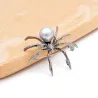 White spider with pearl - elegant broochBrooches