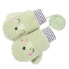 Gants chauds en peluche - un doigt - avec corde - conception animale