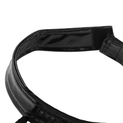 Top de culture sexy - soutien-gorge sans dos en cuir - mesh & latex